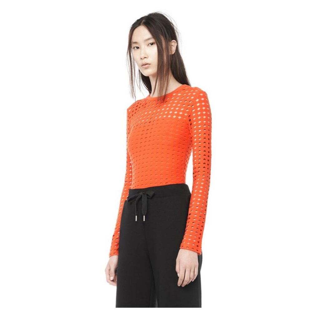 Women's Orange Long Sleeve Top